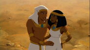Joseph and Asenath with their first unborn child.
