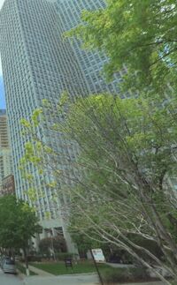 The Capristi building across the street from Lincoln Park, where 's bank is located.