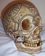 Bob the Skull with Runes, three-quarter turn