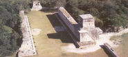 The Great Ball Court at Chichén Itzá—Arial view