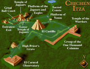 Map of Chichén Itzá