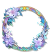 Portrait Frame Floral Reflection