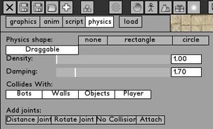 Physics tab