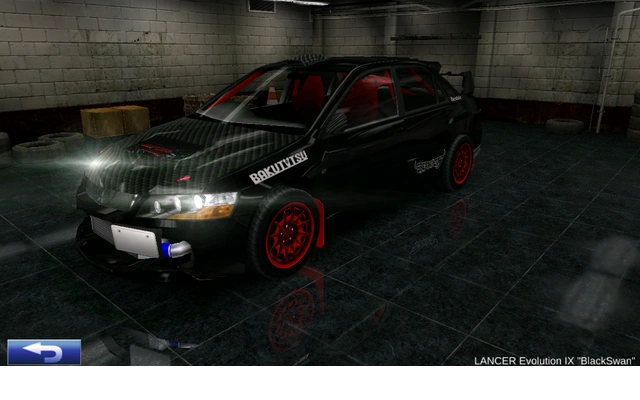 LANCER Evolution IX “BlackSwan” | ドリフトスピリッツ Wiki | Fandom