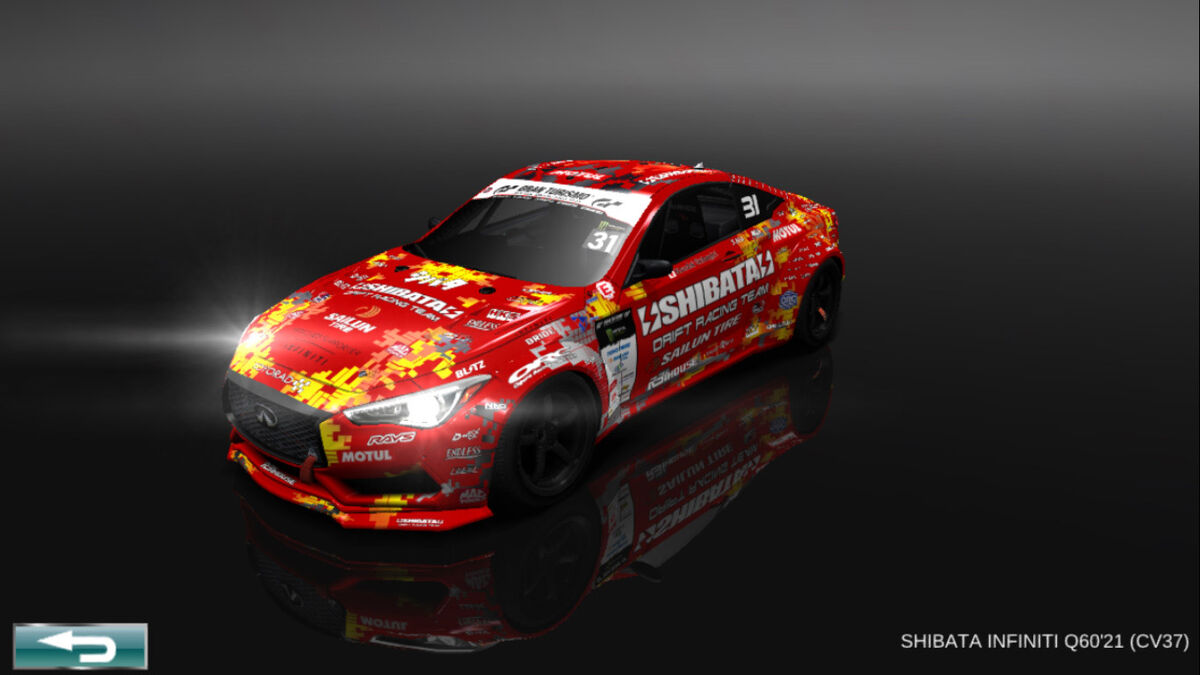 SHIBATA Nissan INFINITI Q60 D1GP ボディ Shibata Infiniti Q60 D1GP 1-10 RC Drift Body [SHIBATA
