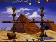 The secret is on the left side of the right cross at the end.