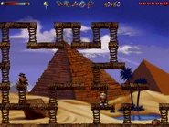 The secret is in the middle on the right side of the ladder.