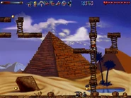 The secret is near the ladder on the middle platform.