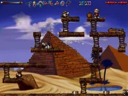 The secret is at the end of the top ledge.