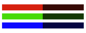 Manual color bars, following the RGB color scale.