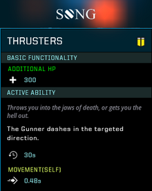 Thruster gear