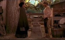 Grace telling Robert E. she's moving out.