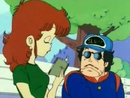 Senbei looking at Aoi with the See-Thru Glasses.