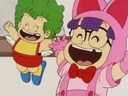 Arale and Gatchan laughing