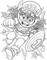 Arale as Captain America