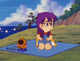 Arale and Mr. Time in the distant past