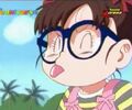 Arale sticking out her tongue