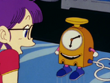 Arale and Mr. Time