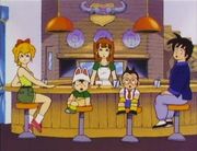 Aoi, Akane, Peasuke, Obotchaman and Tsukutsun in the Coffee Pot in Dragon Ball