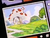 In Dragon Ball, the house is primarily light with dark spots on it