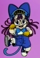 Arale in a cat-ish costume