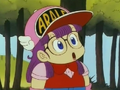 Arale doesn't understand what's going on here.