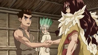 Shishio, Senku et Taiju.