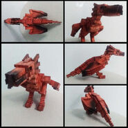 A papercraft mother wyvern.