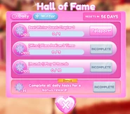 Winter section in the Hall of Fame