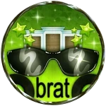 The BRAT X DTI badge, obtainable by playing the game during the Brat event.