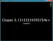 When the number is too large, it turns into this scientific notation. Numbers such as 1e18 are also supported on next_boss (apparently due to the game utilizing floating point)