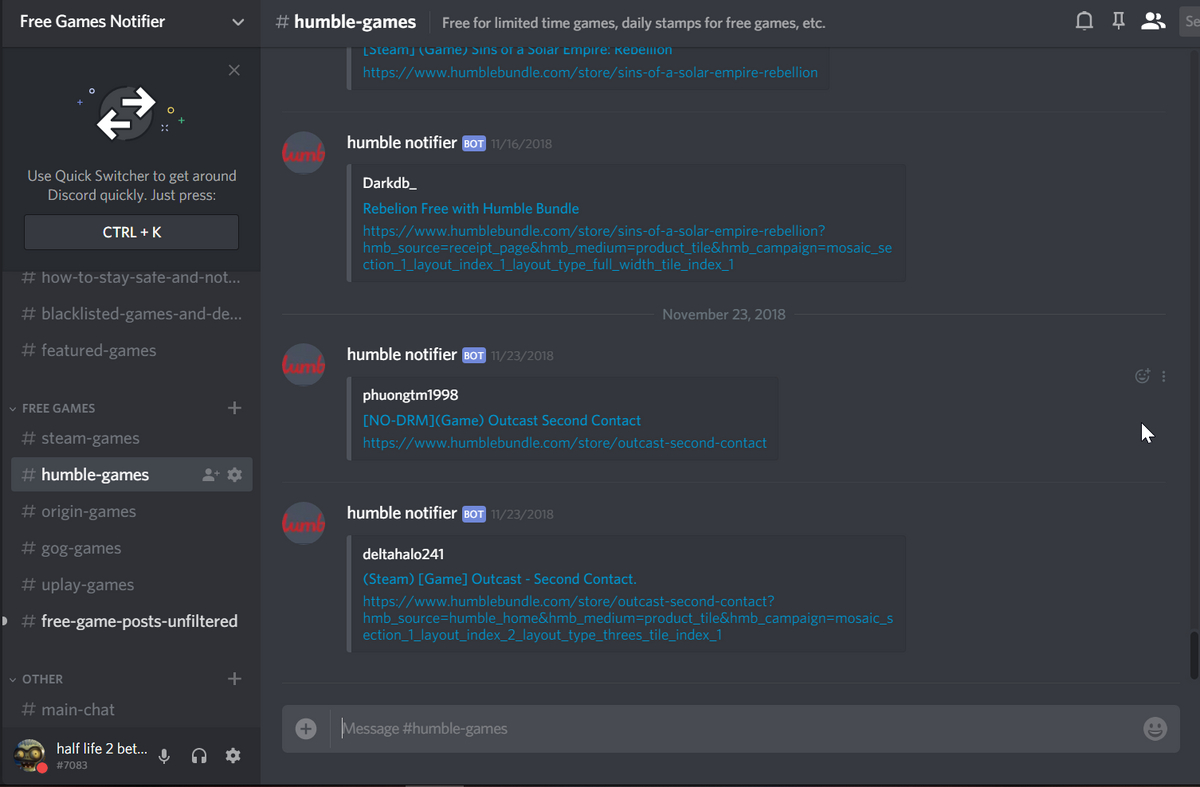 Free Games Notifier Discord server | DTSS/Chemist Zombie Wiki | Fandom