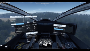Boite d'information d'un cockpit montrant différentes informations de vol