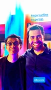 Dublador do Michael Holt / Senhor Incrível, Rafael Pinheiro junto com o dublador do Kal-El / Clark Kent / Superman, Diego Lima.