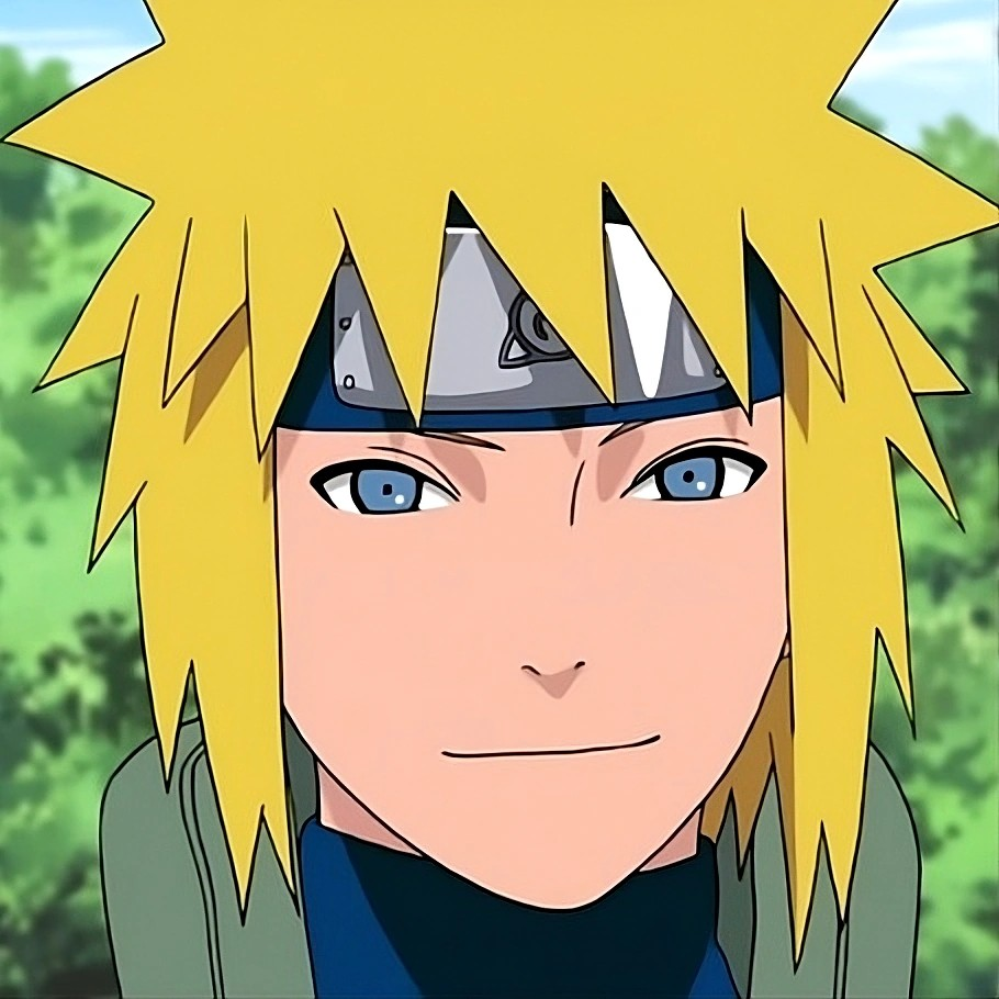 YONDAIME: Olá, Naruto! NARUTO: Como o quarto Hokage sabe o meu