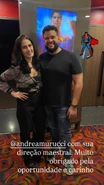 Dublador Ingo Lyrio junto com diretora de dublagem Andrea Murucci na Pré-Estreia.