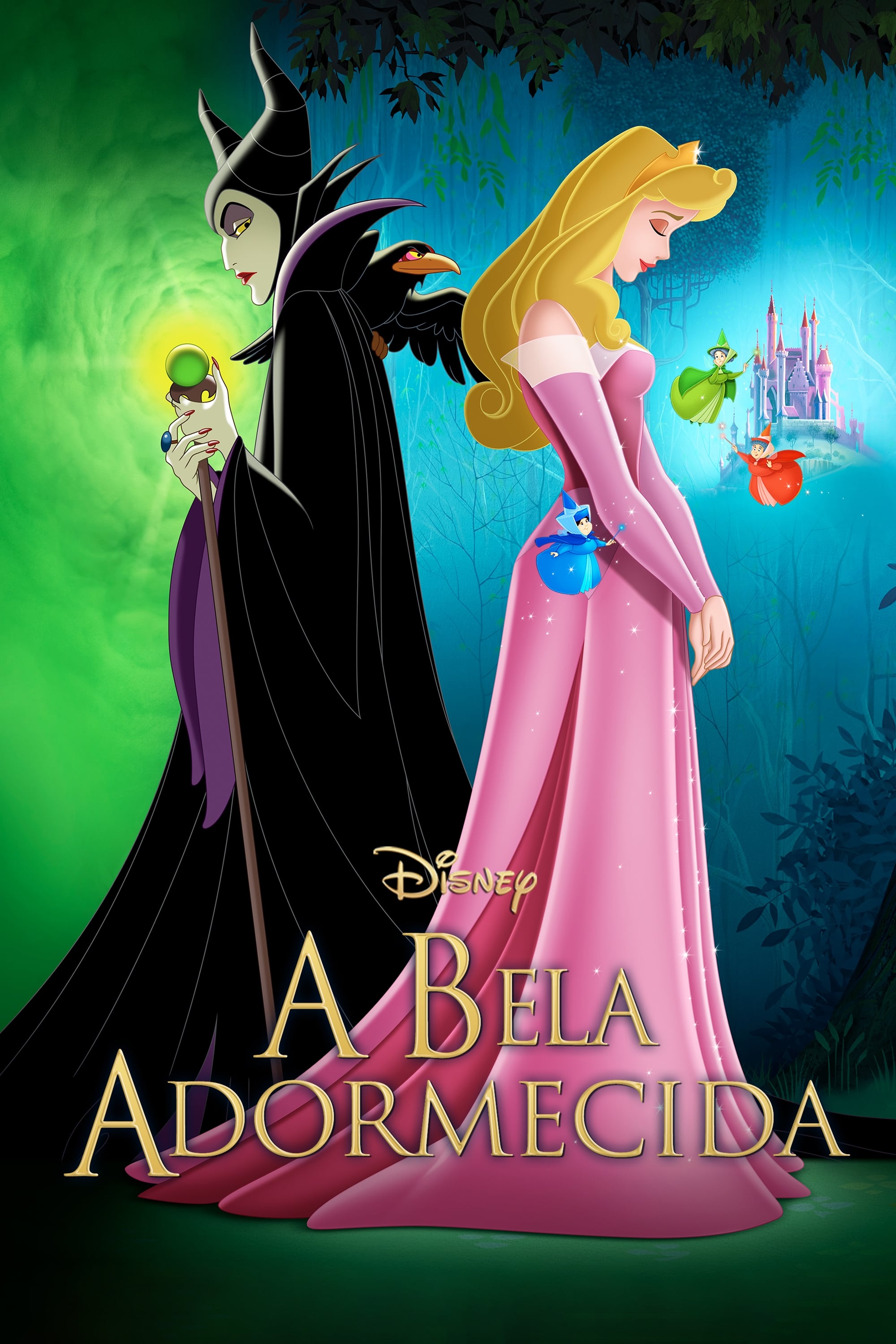 Fantasia Longa Bela Adormecida Princesa Aurora C/ Acessórios