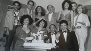 Paulo com o elenco de Trair e Coçar é só Começar em 1987.