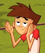 Secretly pleased about not having to do his own homework.