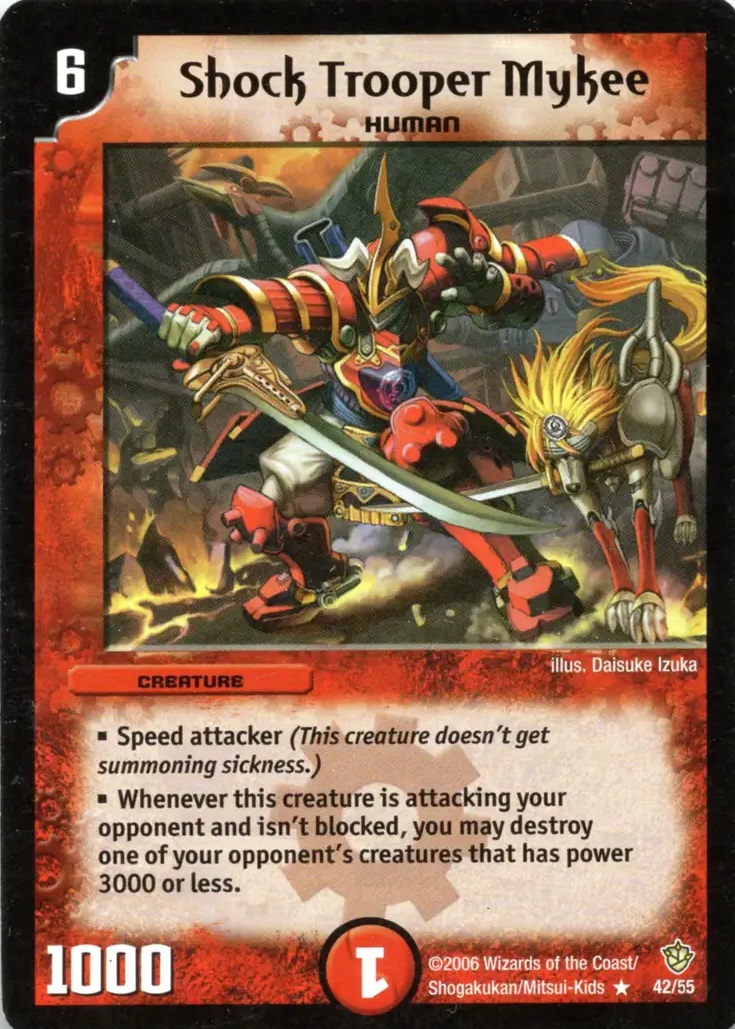 Shock Trooper Mykee | Duel Masters Wiki | Fandom