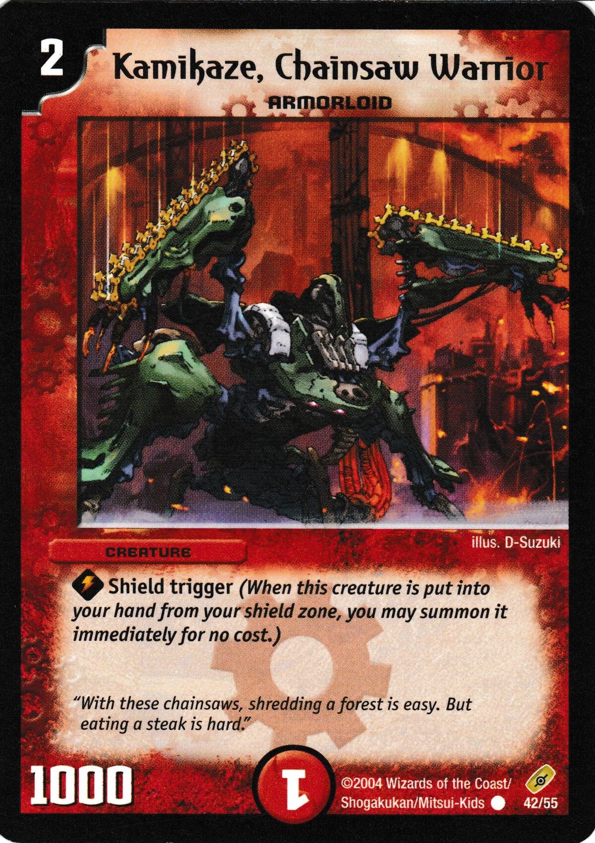 Kamikaze, Chainsaw Warrior | Duel Masters Wiki | Fandom