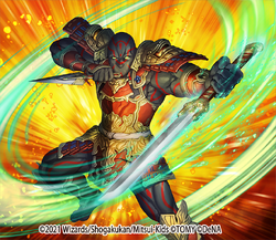 ENG】【Rainbow Foil】【Extended Art】[Draconic Ninja]炎斬