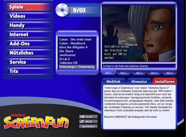 Launcher der Bravo-Screenfun-CD