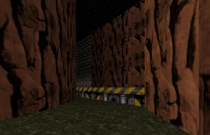 Hidden elevator texture on Babe Land with the camera facing the outer ring near the end of the ride