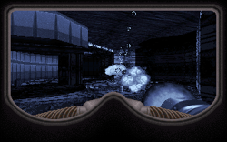 3D Realms, August 11, 1995. Underwater area on Spaceport. This is the first instance of the Scuba Gear.