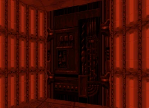 The elevator texture is not seen at the beginning of Warp Factor