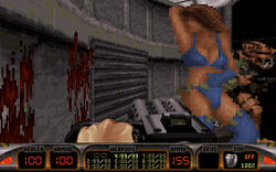 3D Realms, November 19, 1995. Red Light District on the left-hand stage of the main showroom, as seen in these map schematics