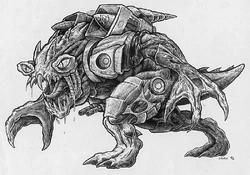 3D Realms.[48] Overlord with a gun in its crotch and a very different design than the final