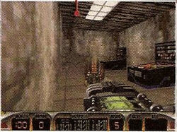 95-20EarlyNov-27.jpg (55 KB) Scrapped second-floor arcade on Hollywood Holocaust, later replaced with the room where Pig Cops blast through the wall