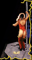 95-22LateNov-04.png (236 KB) Center stage of the showroom from Red Light District, facing the garage door. The dollar bills on the ground suggest this screenshot was staged, but assuming that the NPC in this image once stood on the center stage, it must date to December. This is because the octagonal platform did not exist in the late November schematics, yet this NPC was replaced with the final one in the beta v0.99 from January 4.